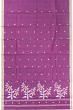 Dhakai Handspun Cotton Butta Purple Saree With Jamdani Pallu