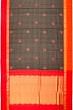 Kanchipuram Silk Horizontal Lines And Butta Black Saree