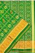 Rajkot Patola Silk Ikat Checks And Butta Green Saree