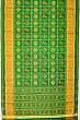 Rajkot Patola Silk Ikat Checks And Butta Green Saree