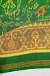 Rajkot Patola Silk Ikat Checks And Butta Green Saree