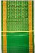 Rajkot Patola Silk Ikat Checks And Butta Green Saree