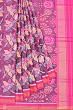 Semi Patan Patola Silk Ikat Purple Saree