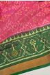 Rajkot Patola Silk Ikat Pink Saree