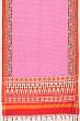 Patan Patola Silk Double Ikat Zig Zag Lines Pink Saree