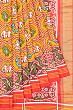 Patan Patola Silk Double Ikat 4 Figure Mustard Yellow Saree