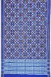 Patan Patola Silk Double Ikat Pan Bhat Blue Saree