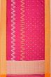 Banarasi Kora Organza Butta And Zig Zag Lines Pink Saree