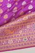 Banarasi Silk Butta Violet Saree