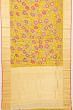 Taranga Kanchi Soft Silk Kalamkari Hand Painted Biege Saree