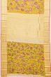 Taranga Kanchi Soft Silk Kalamkari Hand Painted Biege Saree