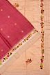 Tussar Butta Pink Saree With Embroidery Border