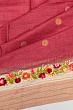 Tussar Butta Pink Saree With Embroidery Border