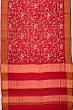 Tussar Floral Embroidery Brocade Maroon Saree