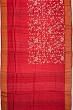 Tussar Floral Embroidery Brocade Maroon Saree