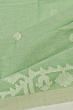 Phulia Cotton Jamdani Butta Pastel Green Saree