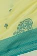 Phulia Cotton Butta Lemon Yellow Saree