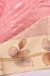 Chanderi Cotton Embroidery Jaal Pastel Pink Saree With Handpainted Border