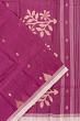 Dhakai Handspun Cotton Butta Purple Saree With Jamdani Pallu