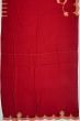 Banarasi Silk Jaal Maroon Saree With Zardosi Work Scallop Border