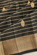 Taranga Kanchi Silk Horizontal Lines And Butta Black Saree