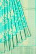 Taranga Kanchi Silk Jacquard And Jaal Sea Green Saree