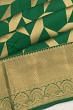 Taranga Kanchi Silk Geometrical Brocade Dark Green Saree