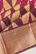 Kanchipuram Silk Geometrical Brocade Purple Saree