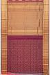 Kanchipuram Silk Geometrical Brocade Purple Saree