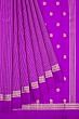 Kanchipuram Silk Vertical Lines And Butta Violet Saree