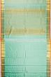 Kanchipuram Silk Horizontal Lines Sea Green Saree