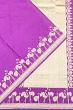 Banarasi Satin Plain Violet Saree