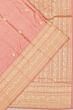 Banarasi Silk Checks And Butta Peach Saree