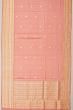 Banarasi Silk Checks And Butta Peach Saree