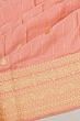 Banarasi Silk Checks And Butta Peach Saree