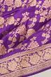 Banarasi Silk Jaal Purple Saree