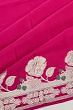 Banarasi Satin Plain Pink Saree