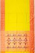 Paithani Silk Butta Yellow Saree With Triple Muniya Border