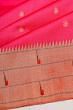 Paithani Silk Butta Pink Saree With Triple Muniya Border