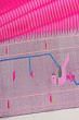 Paithani Silk Vertical Lines Pink Saree With Akruthi Border