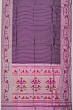 Paithani Silk Vertical Lines Purple Saree With Akruthi Border