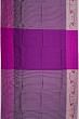 Paithani Silk Vertical Lines Purple Saree With Akruthi Border