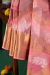 Kanchipuram Silk Leheriya Jaal Rangkat Pink Saree