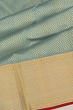 Thread Kanchipuram Silk Zig Zag Lines Sky Blue Saree