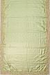 Kanchipuram Silk Tissue Brocade Pale Mint Green Saree With Zardosi Work Scallop Border