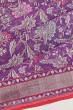 Banarasi Cotton Jamdani Violet Saree