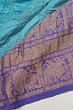 Kanchipuram Silk Bandhani Sky Blue Saree