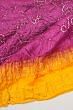 Kanchipuram Silk Bandhani Purple Saree