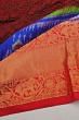 Kanchipuram Silk Badhani Brown Saree With Ikat