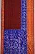 Kanchipuram Silk Badhani Brown Saree With Ikat